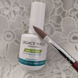 Kolinsky Acrylic Nail Brush & Nail Primer